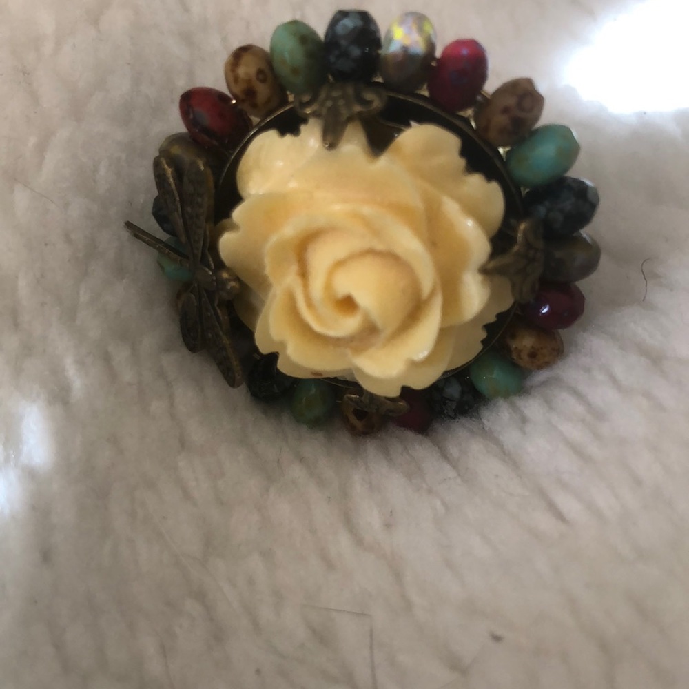 Rose multi stone ring